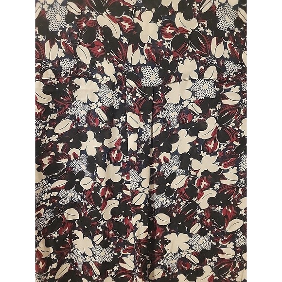 Veronica Beard Goldie Blouse Floral Silk Tuxedo Top Pintuck Popover Career Sz 2 - Picture 4 of 8